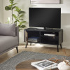 Trent Walnut and Black Small TV Stand Up to 43" (H53 x W100 x D40cm)