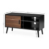 Trent Walnut and Black Small TV Stand Up to 43" (H53 x W100 x D40cm)