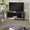 Trent Walnut and Black Large TV Stand Up to 55" (H53 x W130 x D40cm)