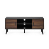 Trent Walnut and Black Large TV Stand Up to 55" (H53 x W130 x D40cm)