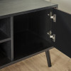 Trent Walnut and Black Large TV Stand Up to 55" (H53 x W130 x D40cm)