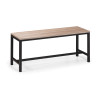Tribeca Sonoma Oak and Black Steel Bench (D36 x W110 x H45cm)