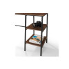 Tribeca Walnut and Black Steel Desk (D45 x W104 x H72cm)