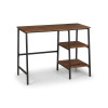 Tribeca Walnut and Black Steel Desk (D45 x W104 x H72cm)