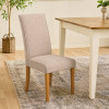 Set of 2 Valencia Cream Chenille Upholstered Dining Chair  (H103 x W46.5 x D59.5cm)