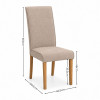 Set of 2 Valencia Cream Chenille Upholstered Dining Chair  (H103 x W46.5 x D59.5cm)