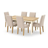 Set of 2 Valencia Cream Chenille Upholstered Dining Chair  (H103 x W46.5 x D59.5cm)