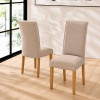 Set of 2 Valencia Cream Chenille Upholstered Dining Chair  (H103 x W46.5 x D59.5cm)