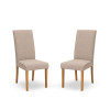 Set of 2 Valencia Cream Chenille Upholstered Dining Chair  (H103 x W46.5 x D59.5cm)