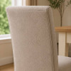 Set of 2 Valencia Cream Chenille Upholstered Dining Chair  (H103 x W46.5 x D59.5cm)