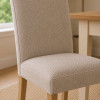 Set of 2 Valencia Cream Chenille Upholstered Dining Chair  (H103 x W46.5 x D59.5cm)