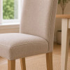 Set of 2 Valencia Cream Chenille Upholstered Dining Chair  (H103 x W46.5 x D59.5cm)