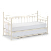 Versailles Stone White Powder Coated Steel Day Bed - Single (D202 x W100 x H116cm)