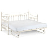 Versailles Stone White Powder Coated Steel Day Bed - Single (D202 x W100 x H116cm)