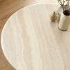 Verona Cream Marble Effect Round Pedestal Dining Table (H76 x W120 x D120cm)