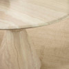 Verona Cream Marble Effect Round Pedestal Dining Table (H76 x W120 x D120cm)