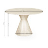 Verona Cream Marble Effect Round Pedestal Dining Table (H76 x W120 x D120cm)