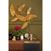 Warm Gold Metal Leaf Wall Art (D95 x W117 x H11cm)