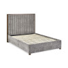 Whitmore Grey Chenille Upholstered King Bed (H134.5 x W167 x D218.5cm)