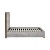 Whitmore Grey Chenille Upholstered King Bed (H134.5 x W167 x D218.5cm)