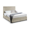 Wilton Oatmeal Beige Linen Deep Button 4 Drawer Bed - Superking (H130 x W195 x D215cm)