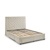 Wilton Oatmeal Beige Linen Deep Button 4 Drawer Bed - Superking (H130 x W195 x D215cm)