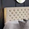 Wilton Oatmeal Beige Linen Deep Button 4 Drawer Bed - Superking (H130 x W195 x D215cm)