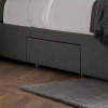 Wilton Dark Grey Linen Deep Button 4 Drawer Bed - Superking (H130 x W195 x D215cm)