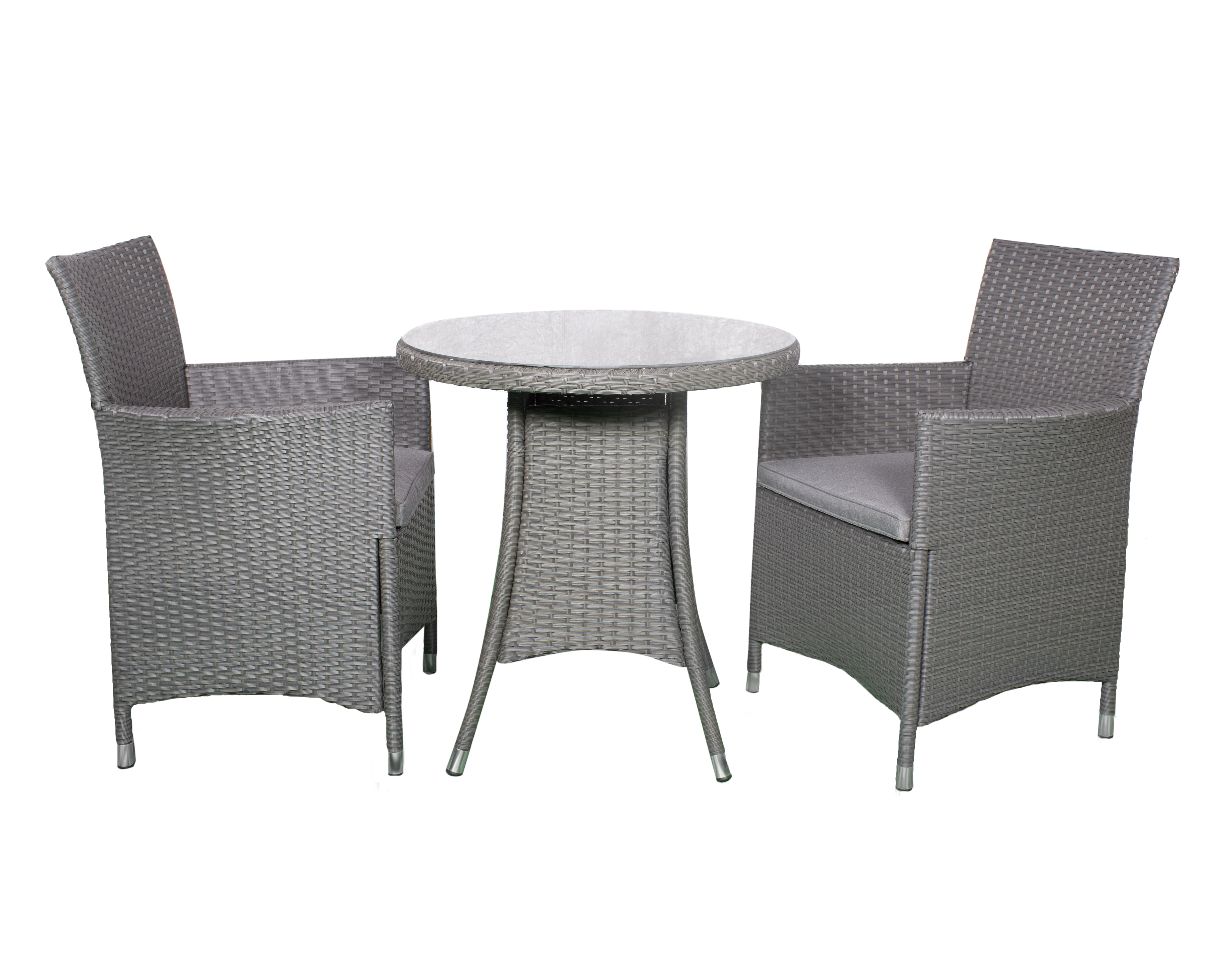 nevada grey rattan 4 seat cube set