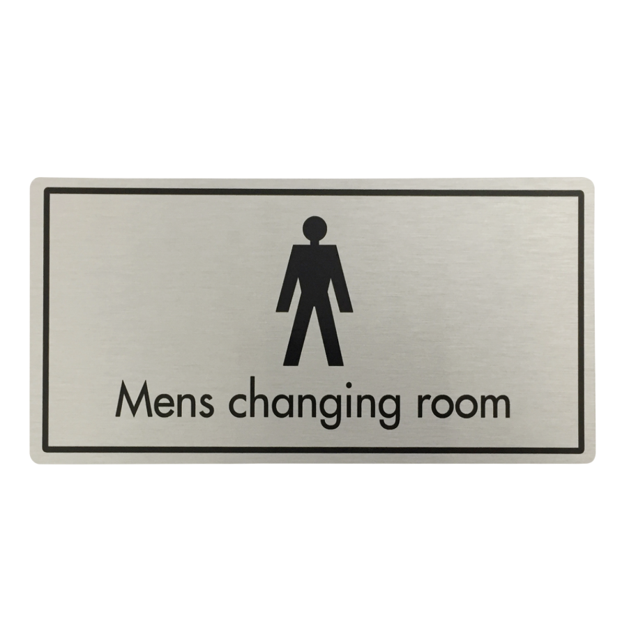Changing Panel Sign Dale Leisure - Metal Adhesive Mens Changing Sign 20 x 10cm (Box of 5)