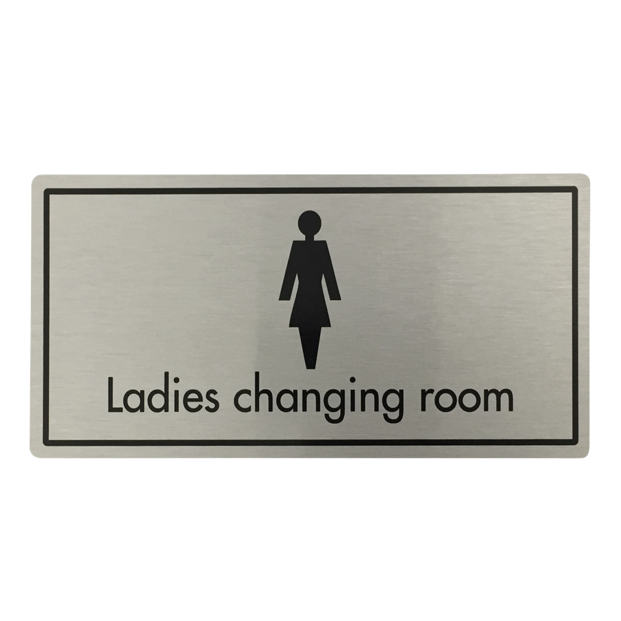 Woman Changing Sign Dale Leisure - Metal Adhesive Ladies Changing Sign 20 x 10cm (Box of 5)